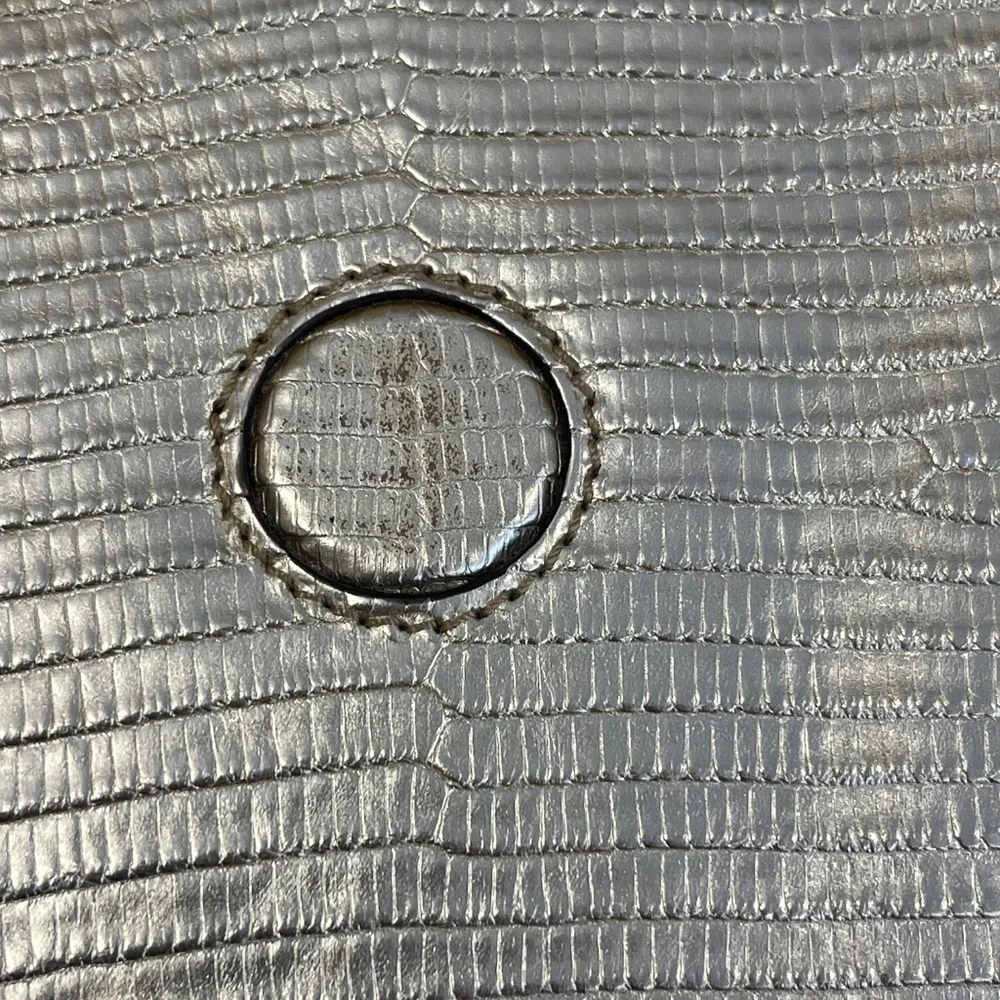 Gucci Gold Laminated Lizard Clutch w/ Crystal Dragonfly Embellishments-Preloved - Picture 11 of 16